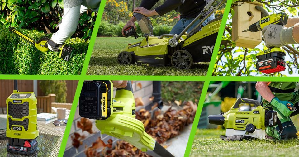 Garden, cleaning, crafting and camping tools from Ryobi One+
